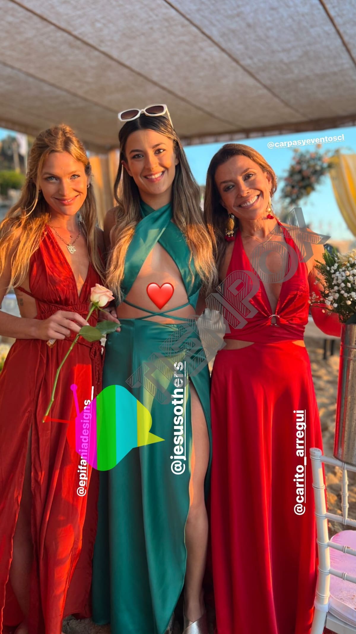 Mayte Rodríguez, María Jesús Sothers y Carolina Arregui / Créditos: Instagram
