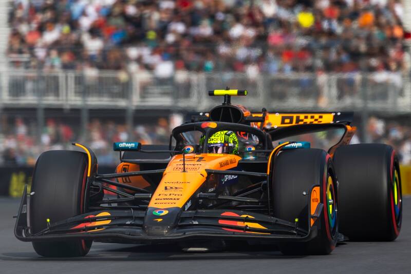 Lando Norris no tuvo un gran día en Montreal.