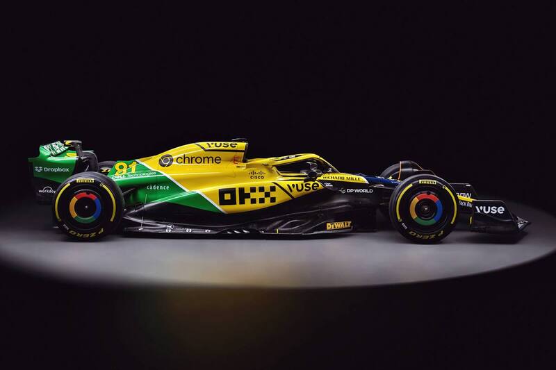 escogió los colores de Brasil para un nuevo homenaje al fallecido Ayrton Senna.