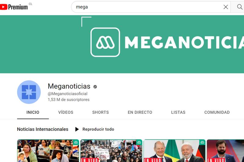 Pantallazo de la cuenta de Youtube de Mega/ Youtube