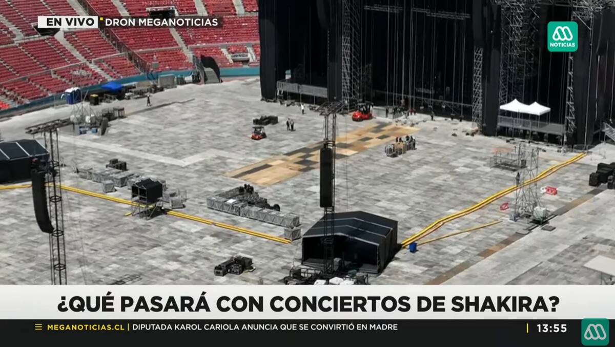 El programa mostró cómo está actualmente el escenario de Shakira. Créditos Captura: Youtube.