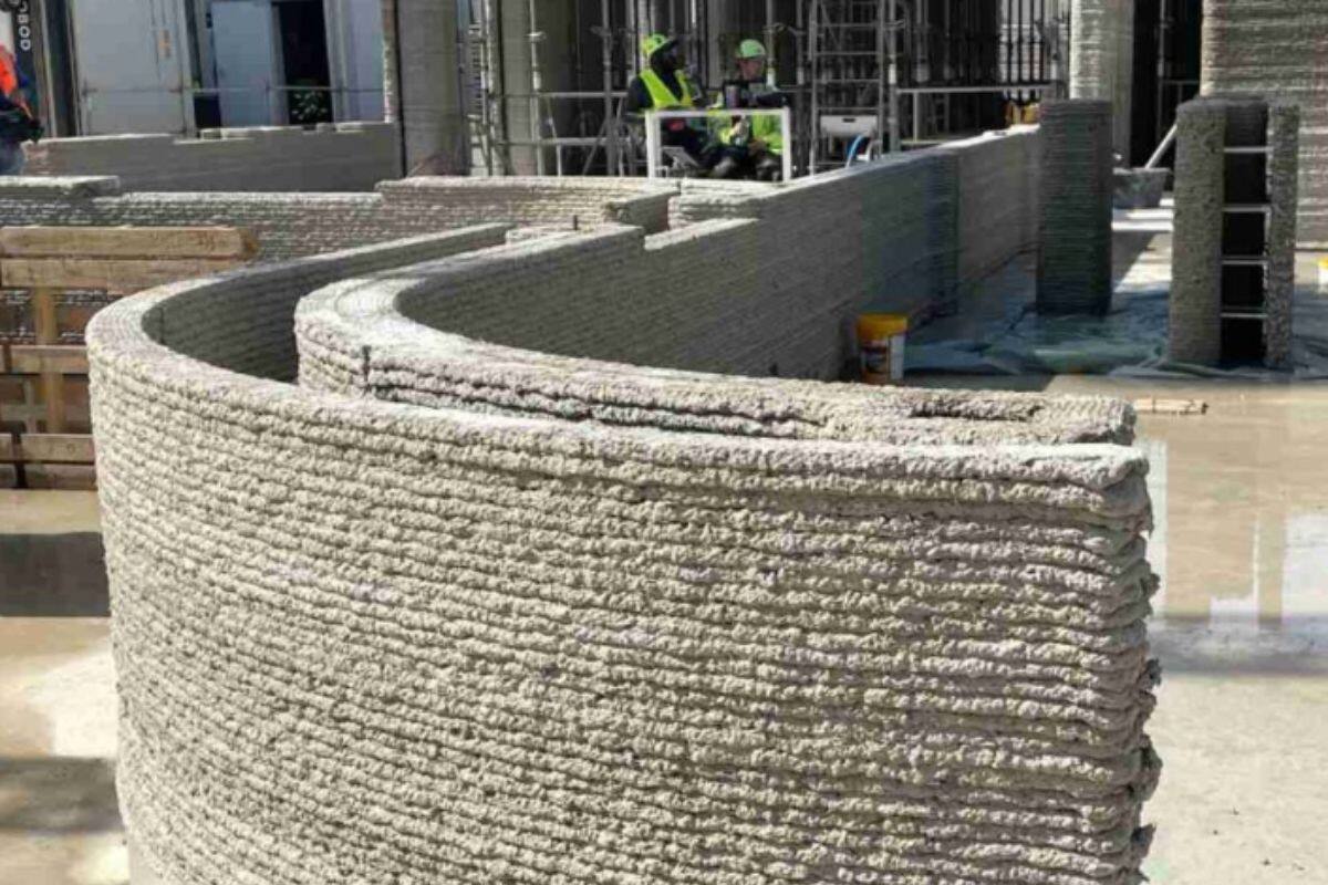 Edificio multifamiliar está siendo construido con impresión 3D y hormigón.
Créditos: Hormigón al día/PERI.
