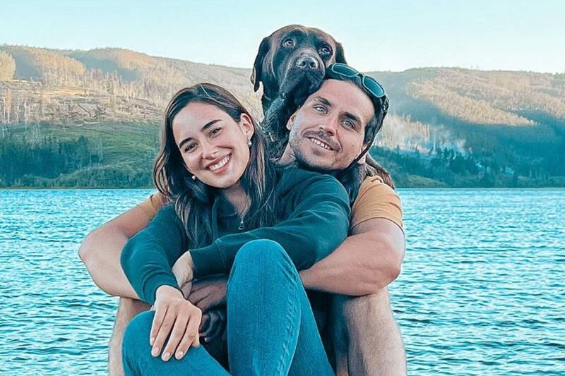 Melina Noto, Pangal Andrade y su perrito / Créditos: Instagram