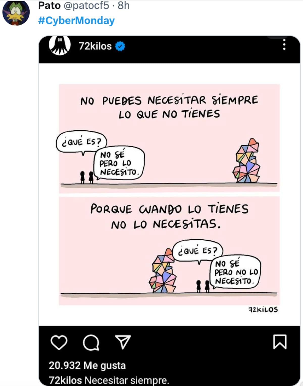 También se pueden hacer reflexiones filosóficas durante el Cyber Monday.