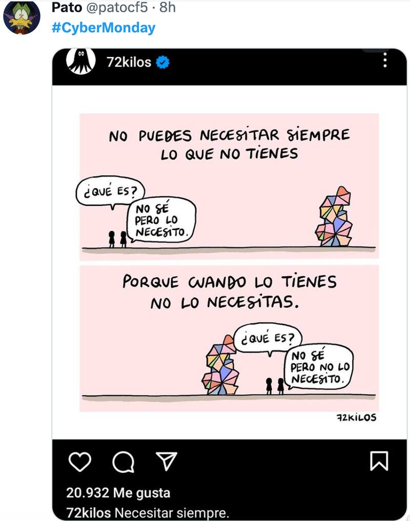 También se pueden hacer reflexiones filosóficas durante el Cyber Monday.