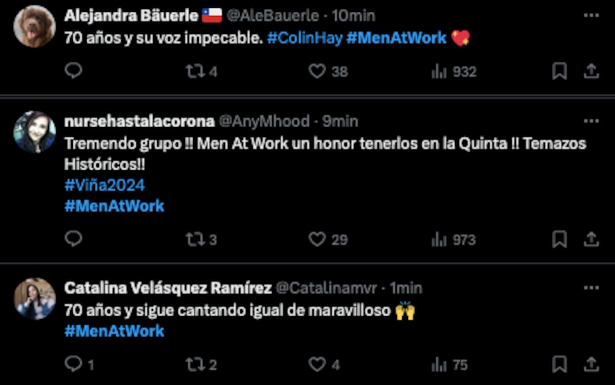 El vocalista de Men at Work se llevó diversos elogios.