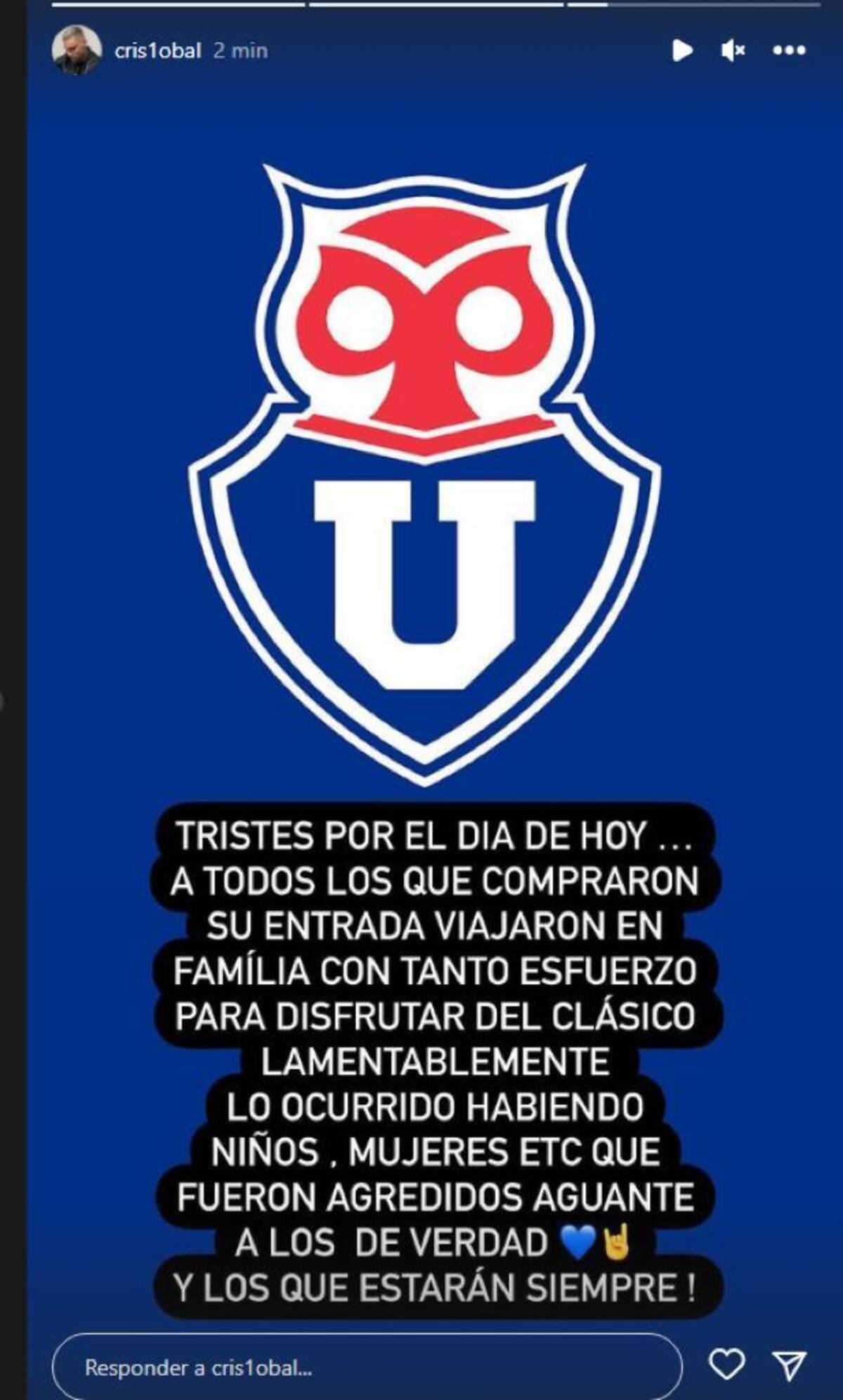 El mensaje de Cristóbal Campos.