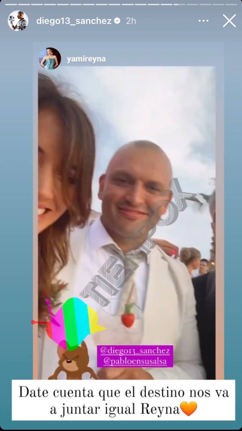 Mensaje de Diego Sánchez a Yamila Reyna / Créditos: Instagram