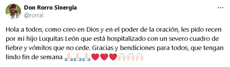 Mensaje de Don Rorro. Créditos: X