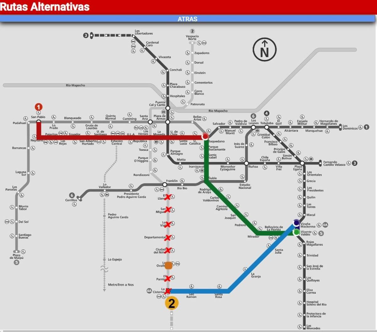 Otra alternativa hacia oriente ante problemas de operatividad en L2.