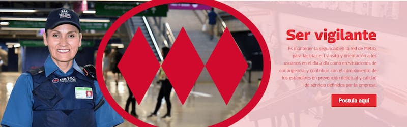 Conoce las funciones que deberás desempeñar en los distintos cargos disponibles. Créditos: Metro de Santiago.