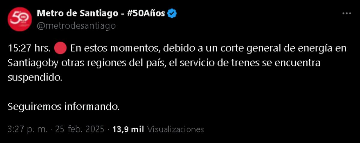 suspendió operaciones.