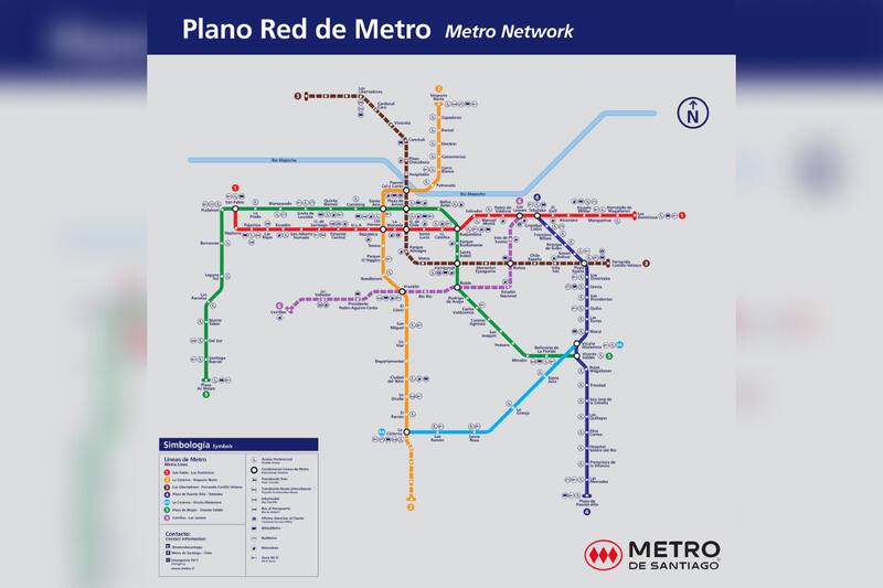 Estas son las estaciones que recorren Santiago. Créditos: Metro de Santiago