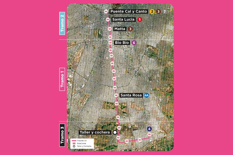 Trazado de la Línea 9.