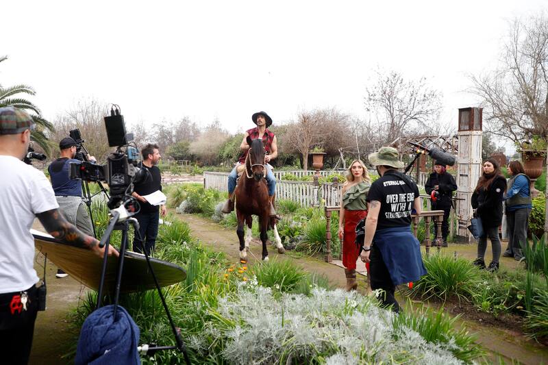 Imágenes de la grabación de la miniserie.