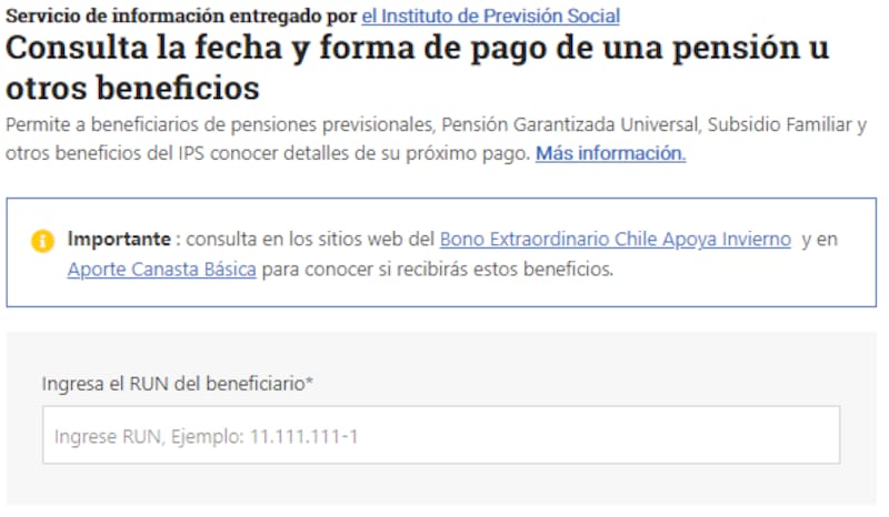 En "Mi Chile Atiende" las personas podrán conocer la fecha y forma de pago de sus beneficios.