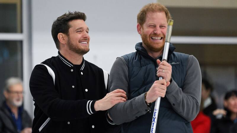 Michael Bublé disfrutando de los Juegos Invictus junto al príncipe Harry