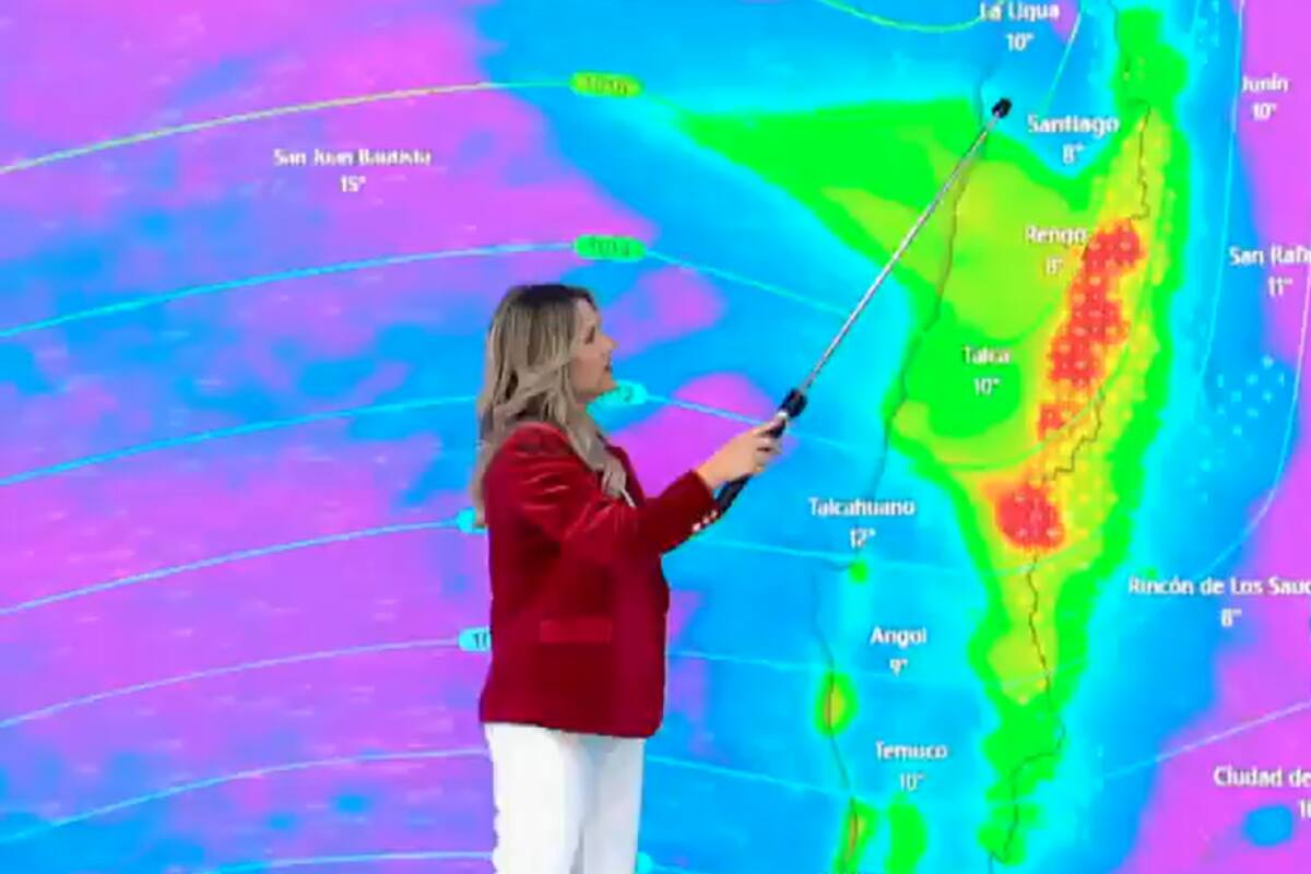 La meteoróloga explicó el pronóstico del tiempo para Chile durante la próxima semana. Créditos: Captura de pantalla - Canal 13.
