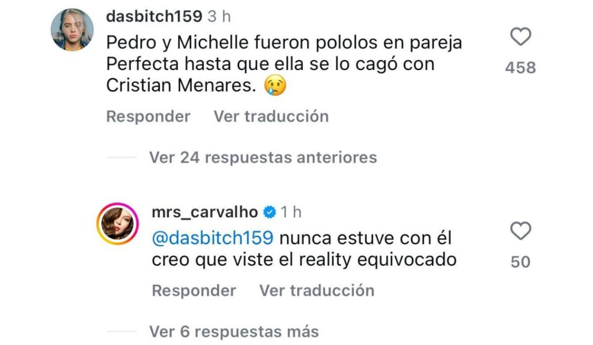 Michelle Carvalho responde por su pasada relación con Pedro Astorga.