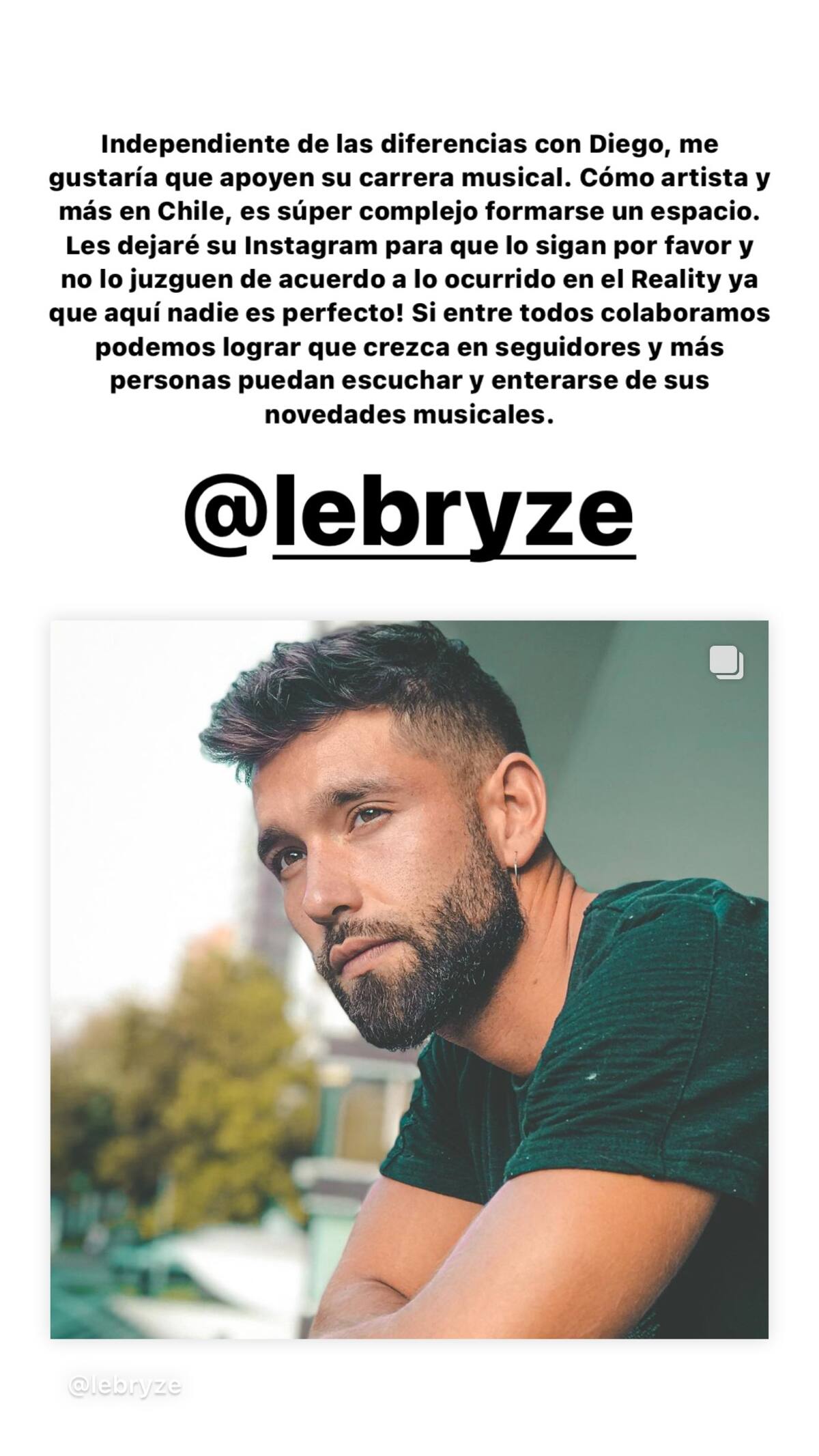 Este es el mensaje que la persona encargada de las redes sociales de Michelle Carvalho publicó en Instagram.
