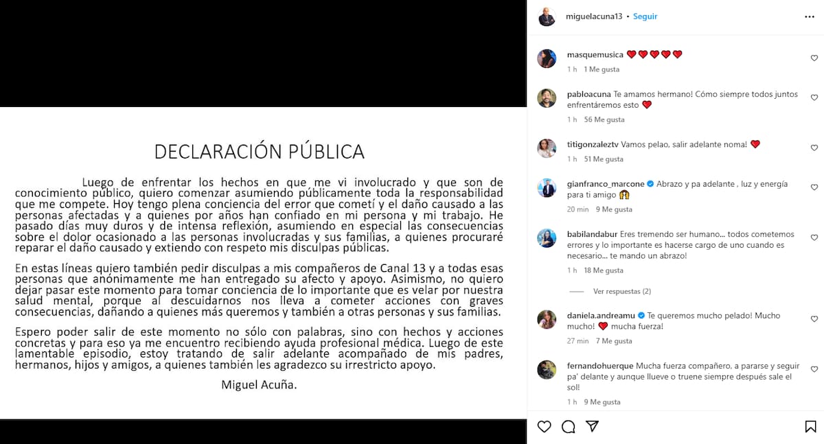 Miguel Acuña en Instagram.