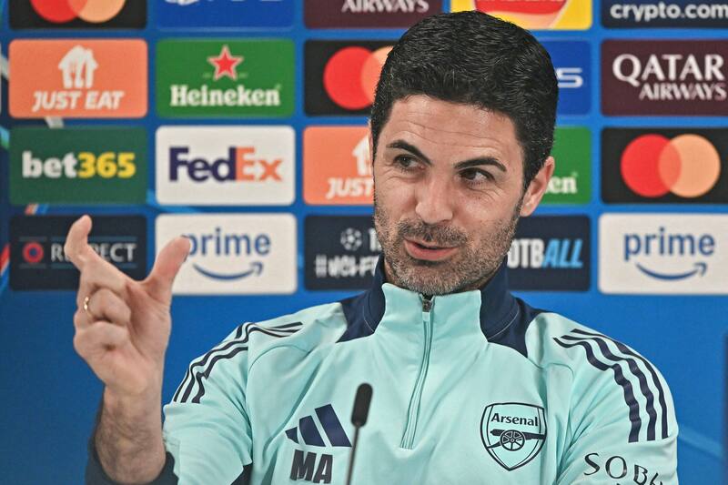 El estratega del Arsenal espera bajar al Real Madrid en los cuartos de final de Champions League.