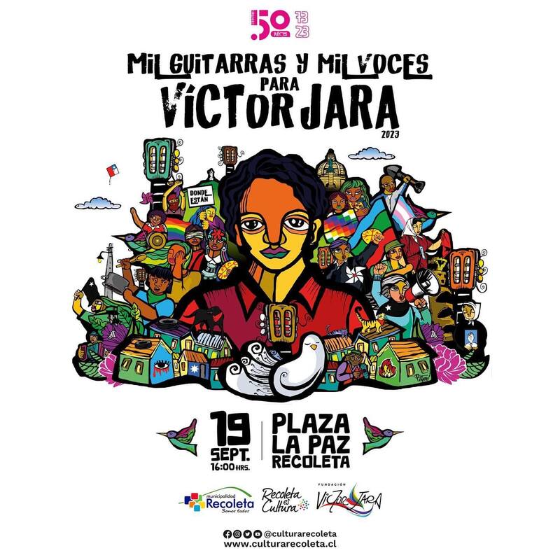 Mil Guitarras y Mil Voces para Víctor Jara se realizará este martes 19 de septiembre durante Fiestas Patrias.