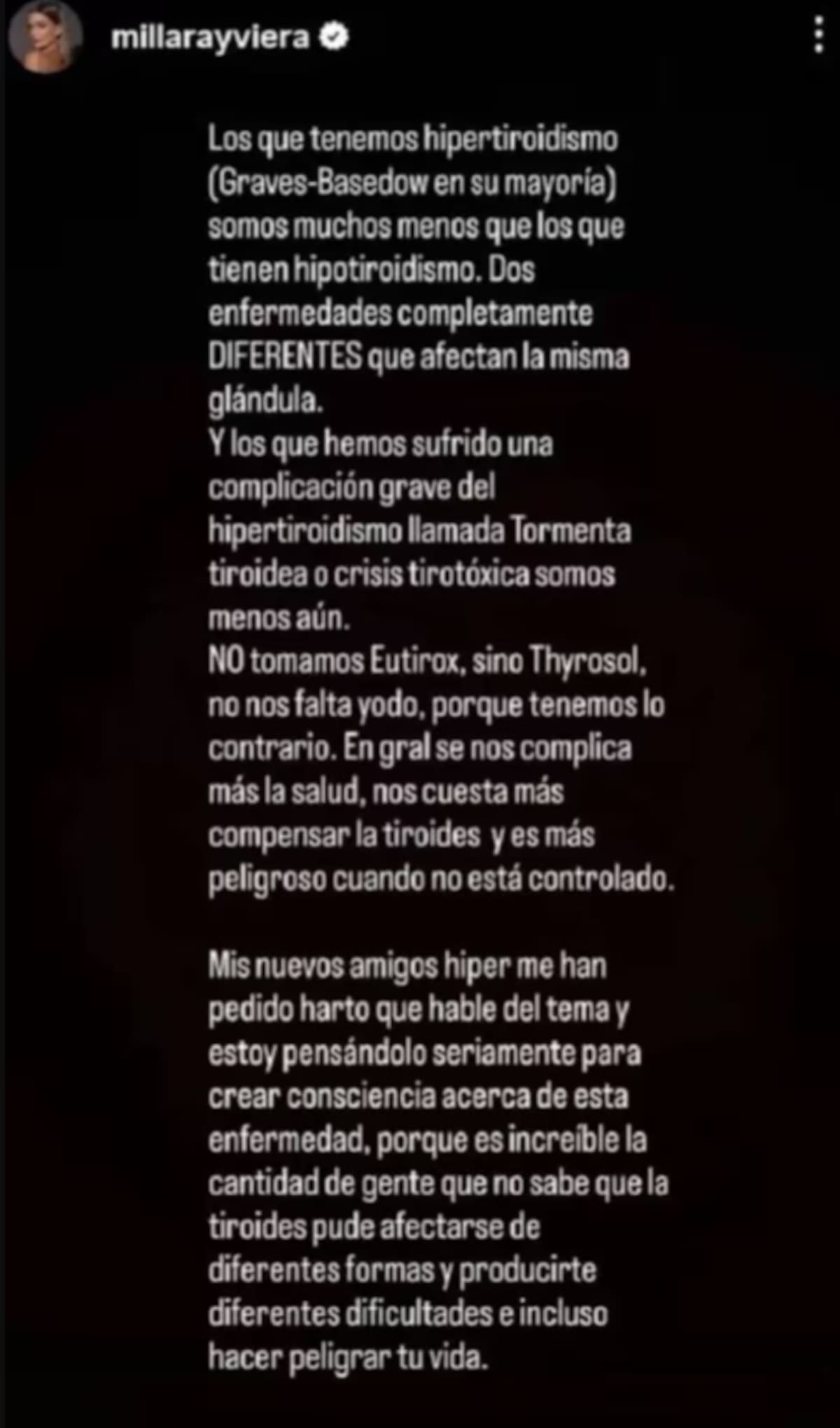 La animadora reveló detalles de su complejo estado de salud.