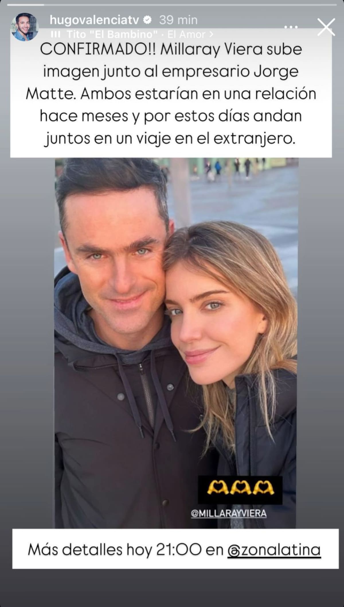 se encontraría en una relación con Jorge Matte Capdevila.