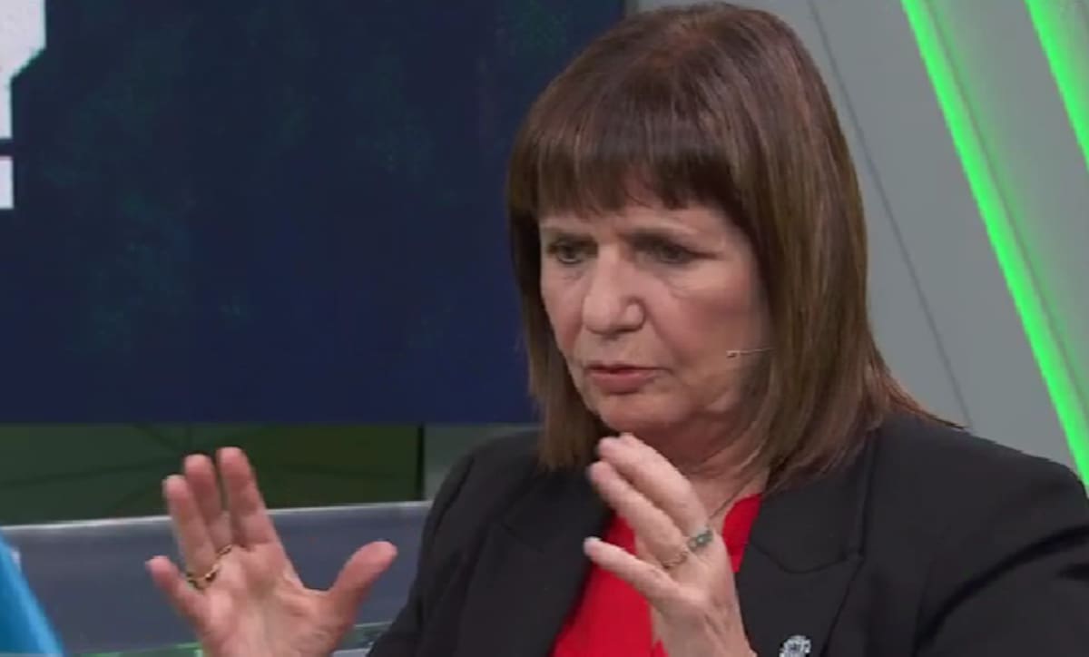 Ministra de Seguridad de Argentina, Patricia Bullrich. Créditos: Captura TN.