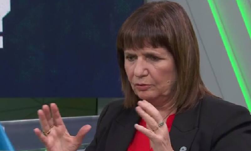 Ministra de Seguridad de Argentina, Patricia Bullrich. Créditos: Captura TN.