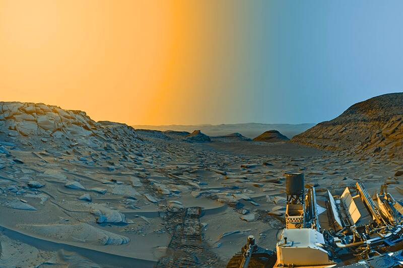Panorámicas del planeta capturadas por el rover Curiosity de la NASA.