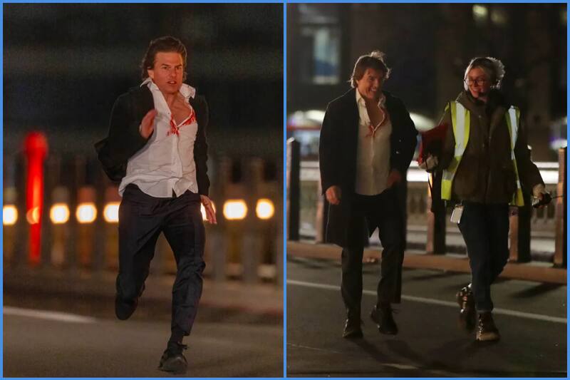 Se revelan imágenes de Tom Cruise corriendo cubierto de sangre en el rodaje de la película
