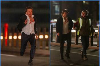 “Misión Imposible 8″: Se revelan imágenes de Tom Cruise corriendo cubierto de sangre en el rodaje de la película