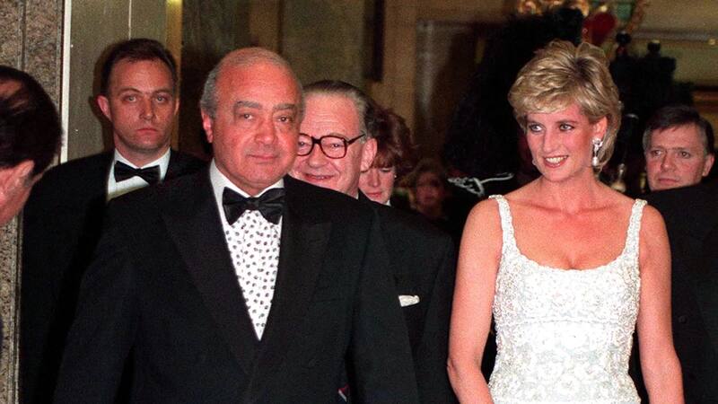 junto a la princesa Diana