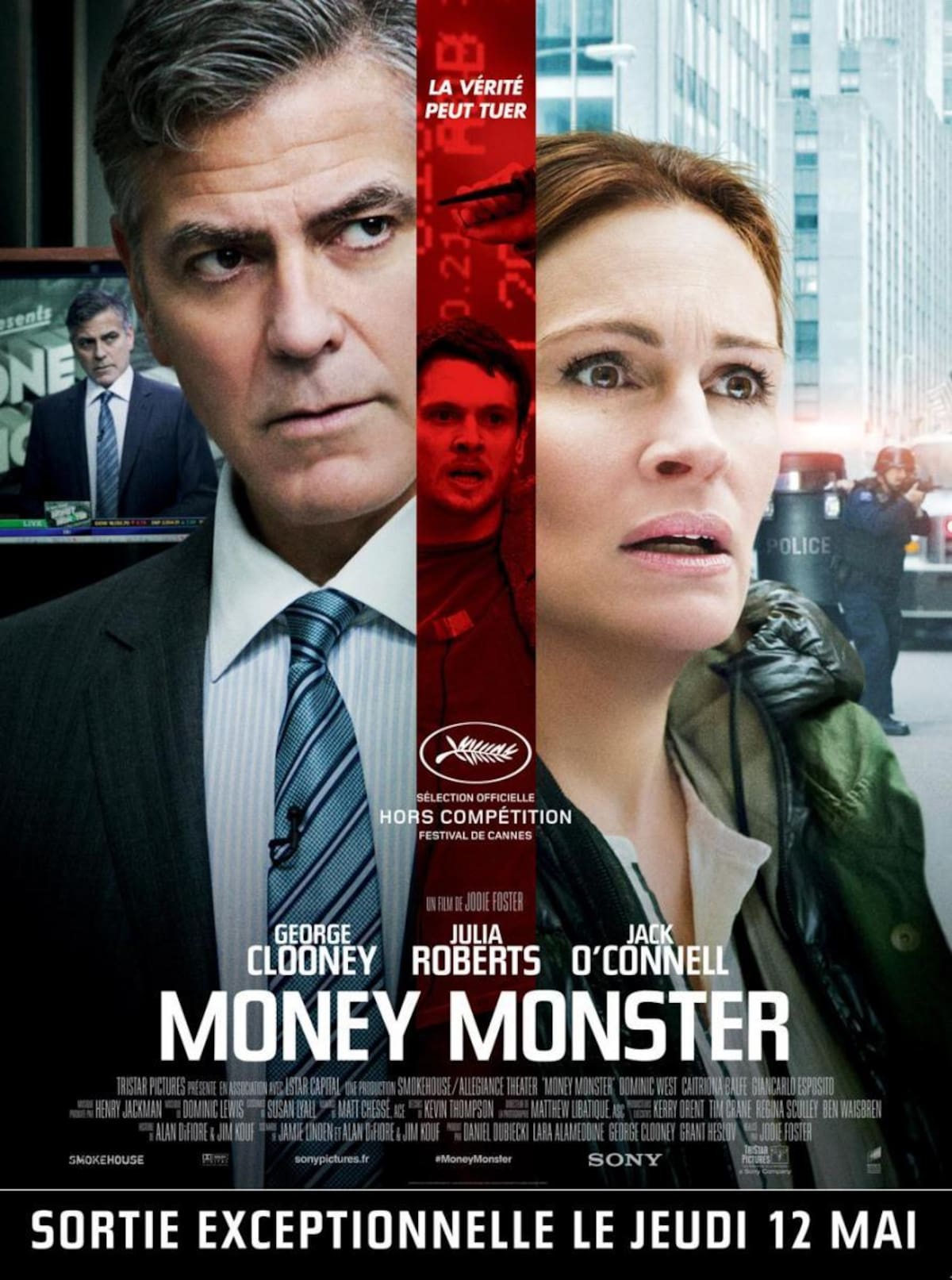 Una de las imágenes promocionales de "Money Monster" (“El maestro del dinero”).