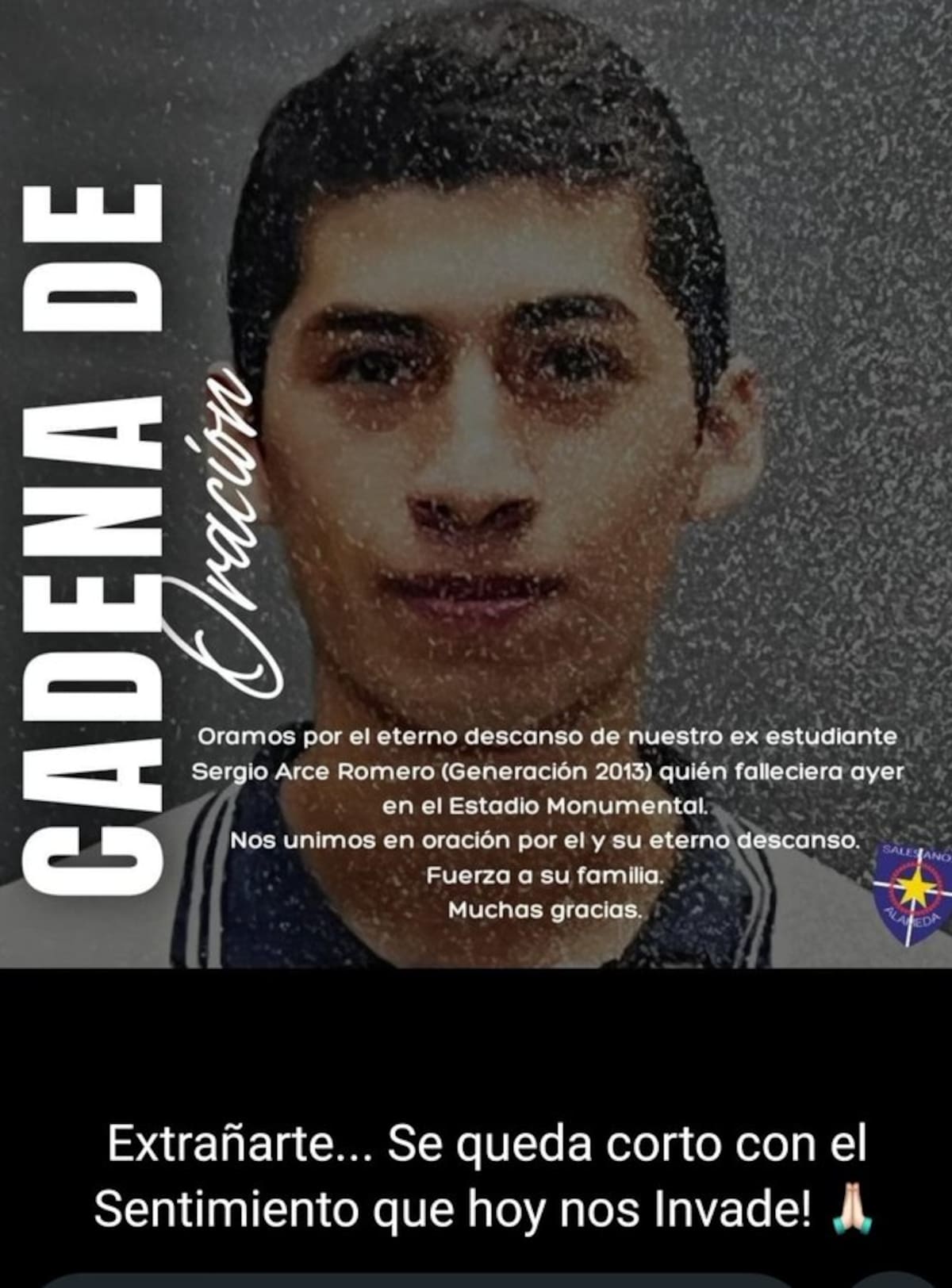 La diputada despidió a su hermano fallecido en el Estadio Monumental durante el Superclásico