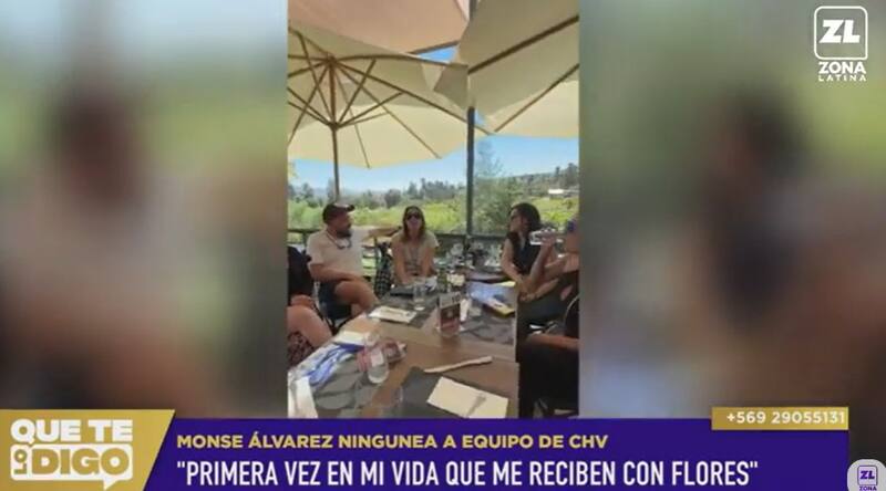 La periodista ninguneó a CHV. Créditos: Pantallazo Zona Latina