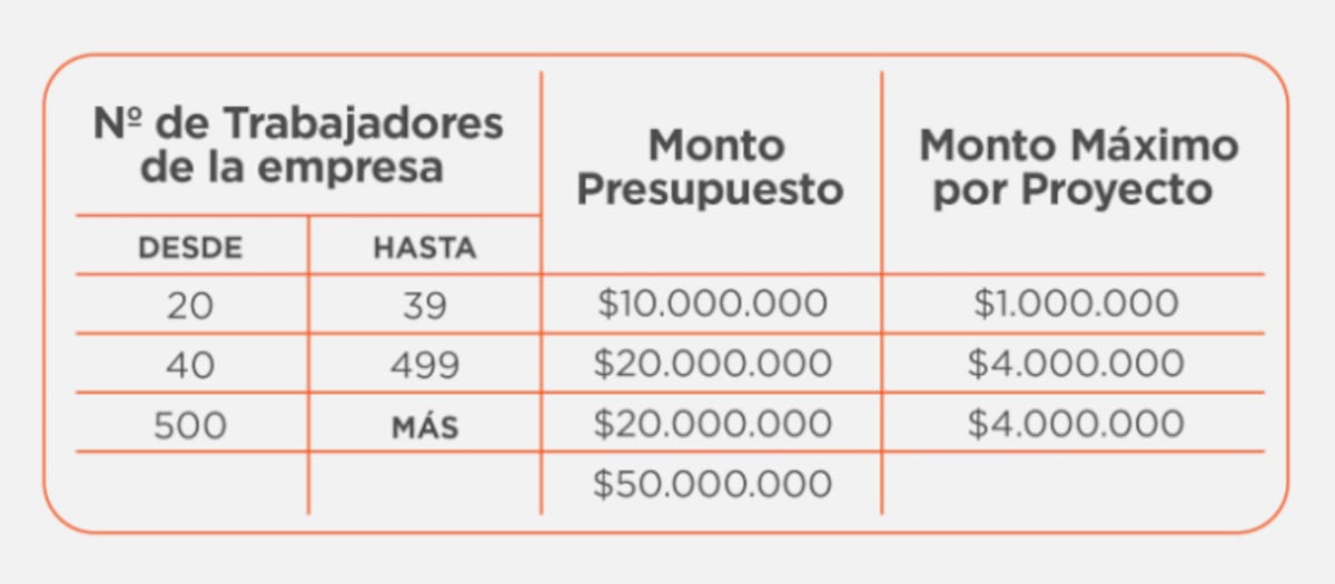 Montos de los fondos concursables de Caja 18.