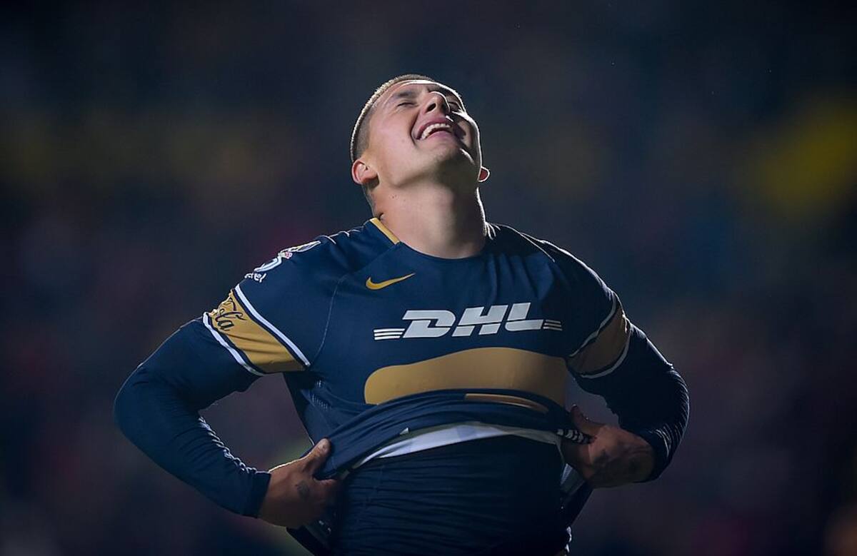 Futbol, Morelia vs Pumas Unam
El jugador de Pumas Unam, Nicolas Castillo, en accion durante el partido de primera division disputado en el estadio Jose Maria Morelos y Pavon, en Morelia, Mexico.
09/02/2018
Mexsport/Photosport
********
Football, Morelia vs Pumas Unam
Morelia's player Nicolas Castillo, in action during the first division football match held at the Jose Maria Morelos y Pavon stadium in Morelia, Mexico.
09/02/2018
Mexsport/Photosport