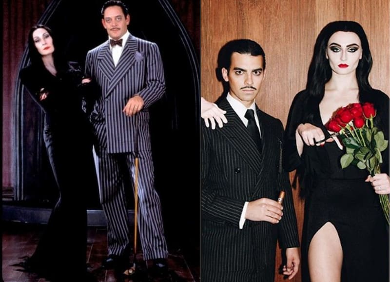 Morticia y Homero.