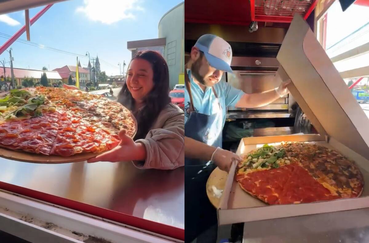 En esta picada venden la pizza más grande del sur de Chile: Precios, ubicación y horarios