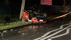 Un funcionario de seguridad ciudadana falleció tras estrellarse contra un poste