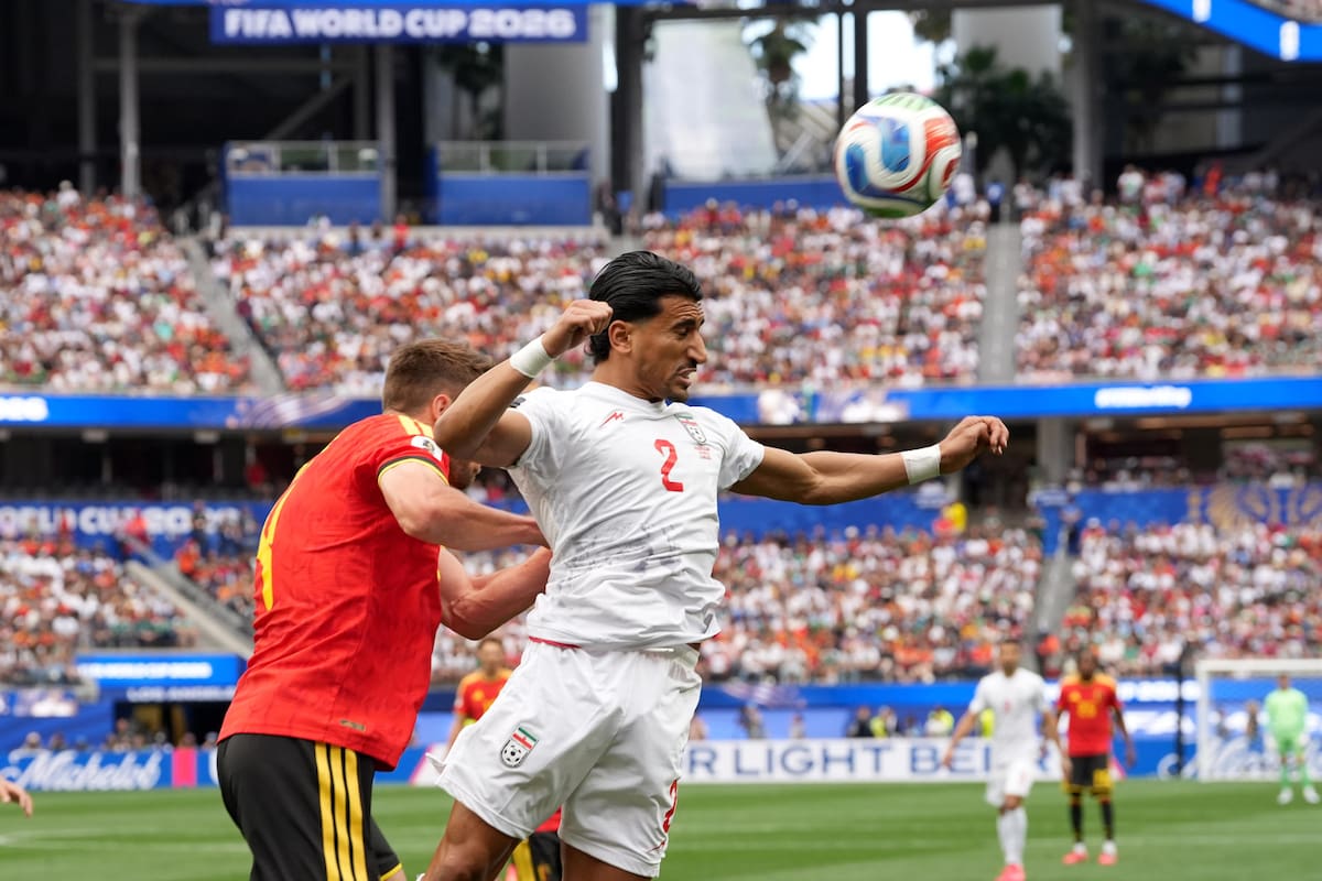 Irán se enfrenta a Bélgica en Los Angeles. Foto: EFE.