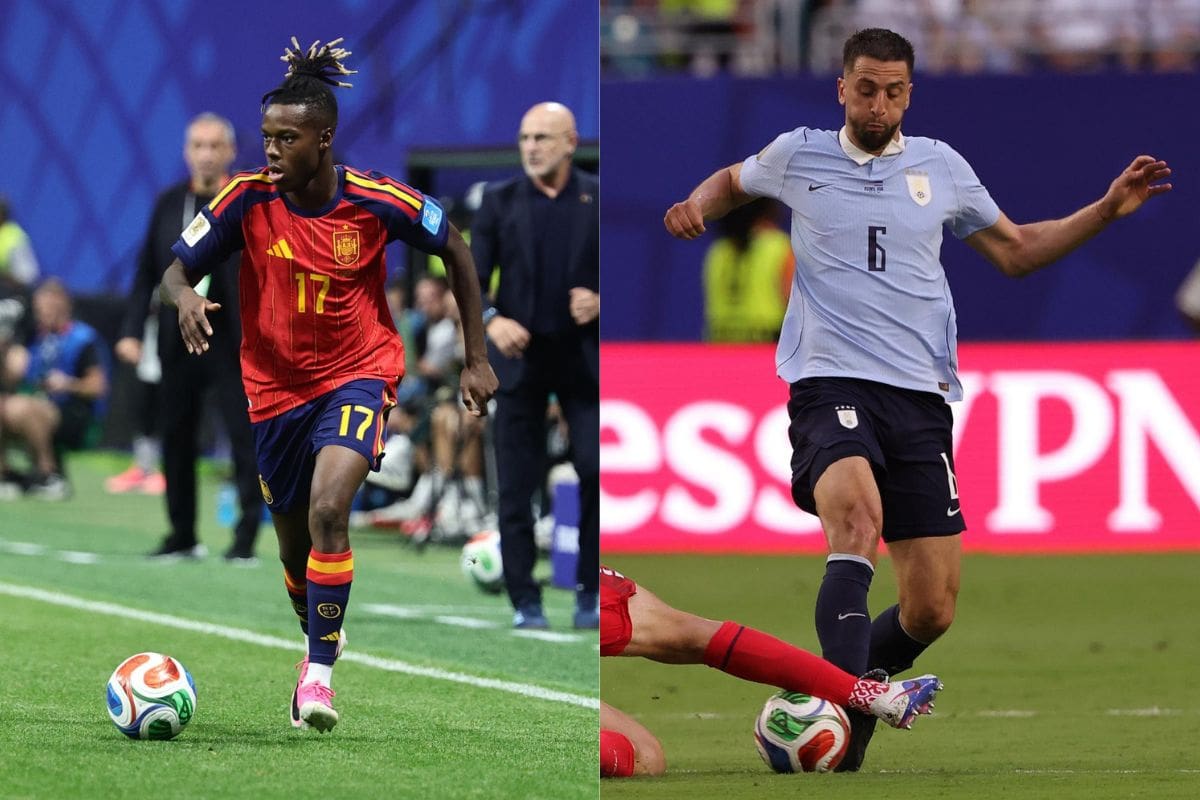 España y Uruguay juegan un partido fundamental en Guadalajara. Fotos: EFE.