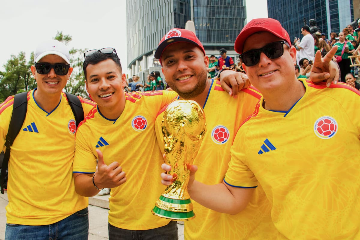Los hinchas colombianos ya están en Ciudad de México. Foto: EFE.