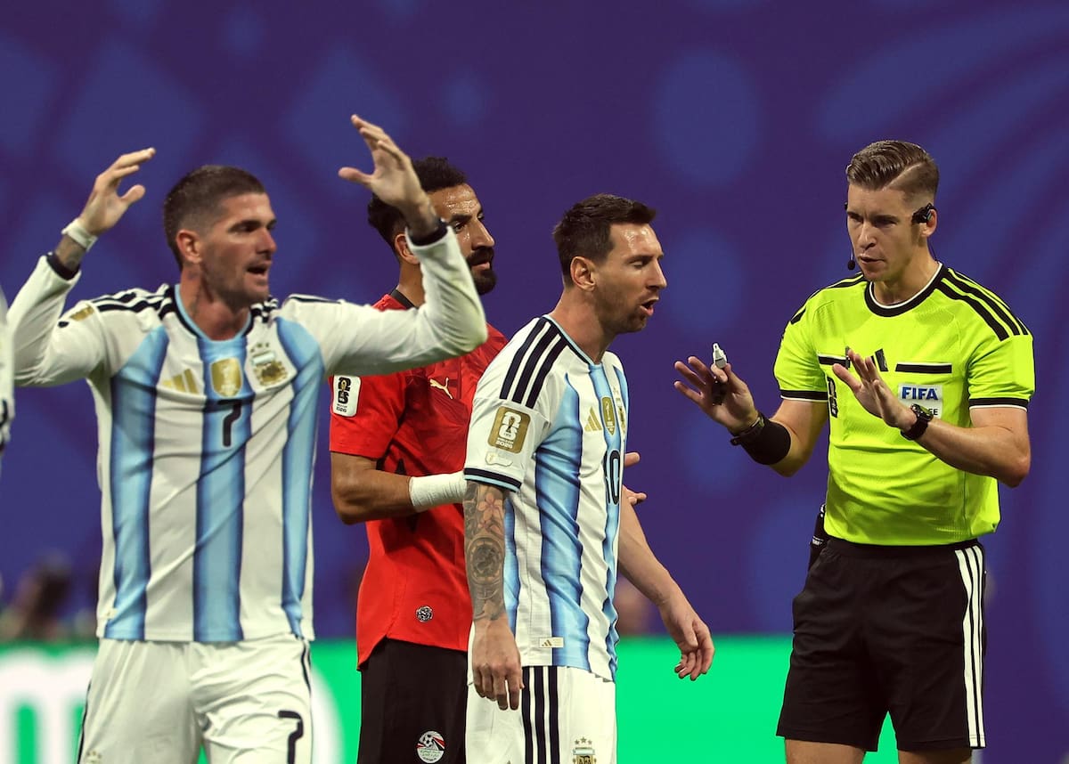 Francois Letexier, en el duelo entre Argentina y Egipto.