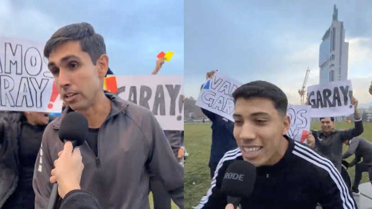 “Él es un referente”: árbitros realizan banderazo en Plaza Italia antes del debut de Garay en el Mundial