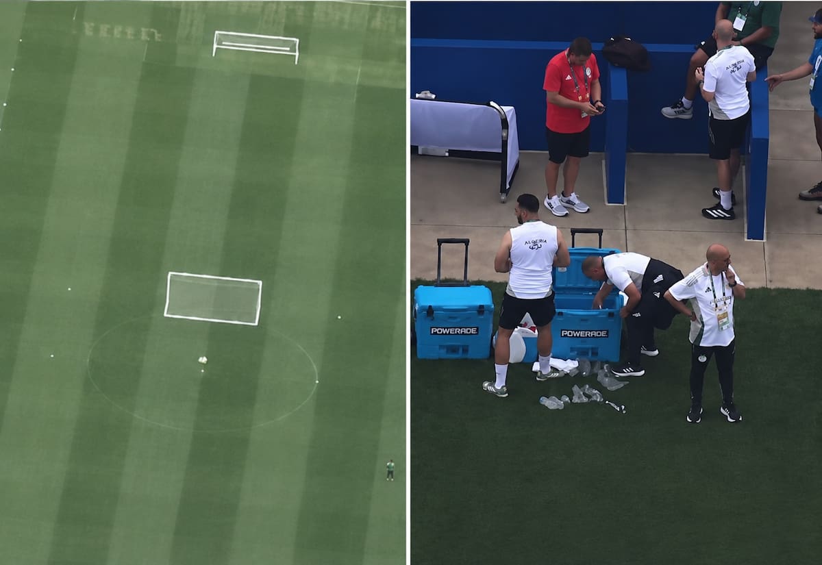 Escándalo: un canal usó drones para espiar las prácticas de Argelia antes del duelo con Argentina.