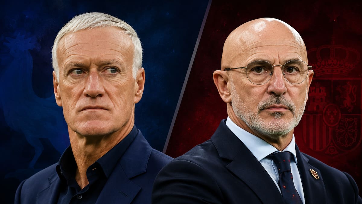 El inesperado cruce entre Deschamps y De la Fuente antes de la semifinal entre Francia y España